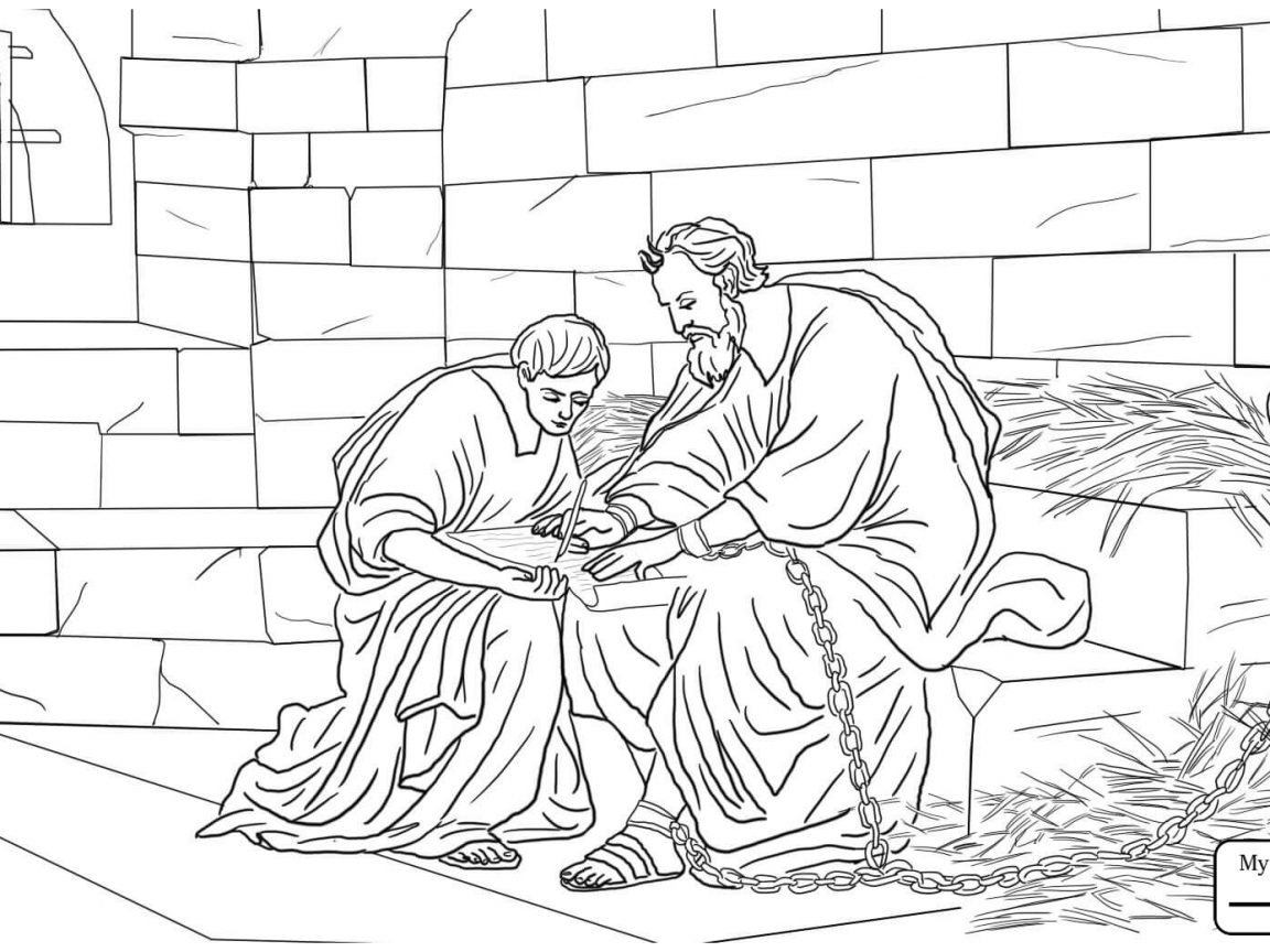 Paul And Silas In Prison Coloring Page Sketch Coloring Page 12272 | The ...