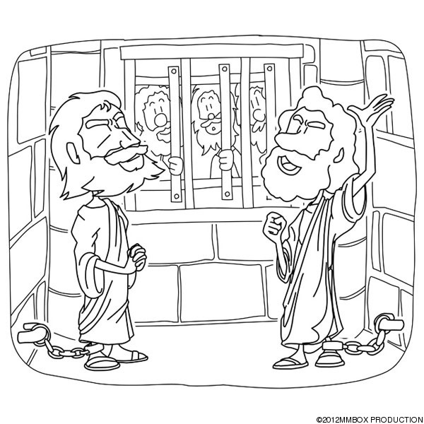 600x600 Paul And Silas Coloring Page Paul And Silas In Jail Coloring Page