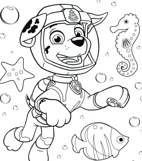 476x540 Paw Patrol Marshall Coloring Page Icontent