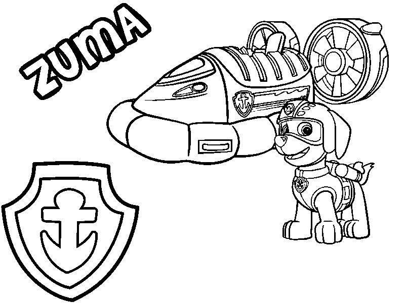 800x600 Paw Patrol Badges Coloring Pages