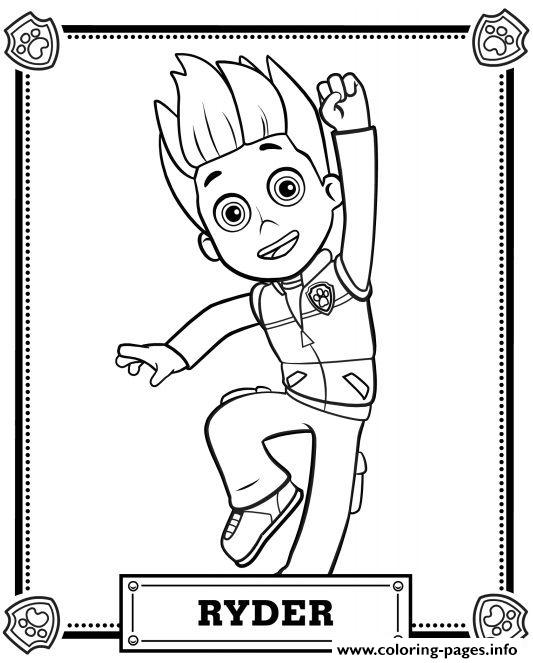 533x663 Print Paw Patrol Ryder Coloring Pages Birthday Parties