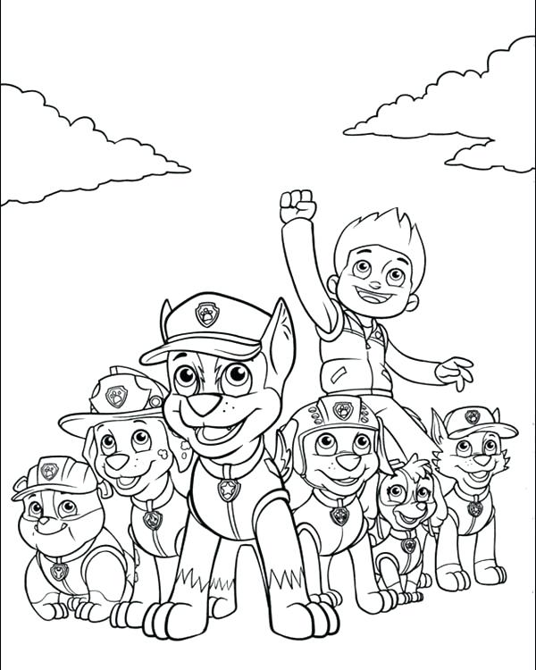 600x750 Paw Patrol Characters Coloring Page Pages Rocky