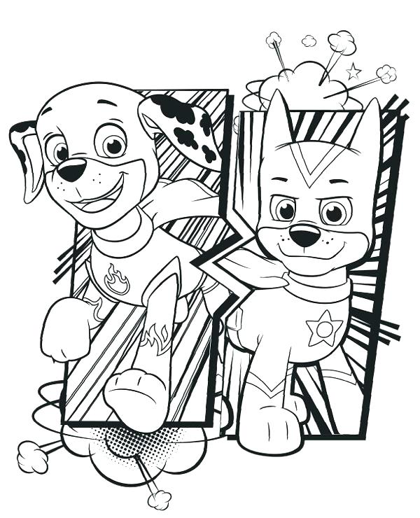 600x740 Paw Patrol Coloring Pages Printable