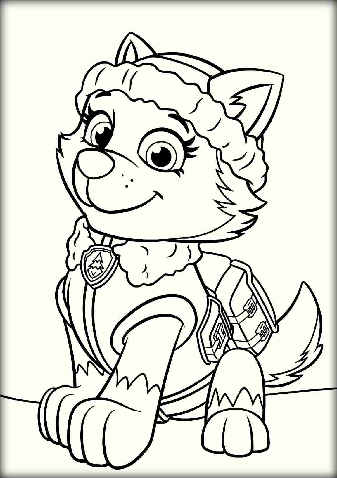 1153x1636 Paw Patrol Everest Coloring Pages Coloringstar Cool Olegratiy