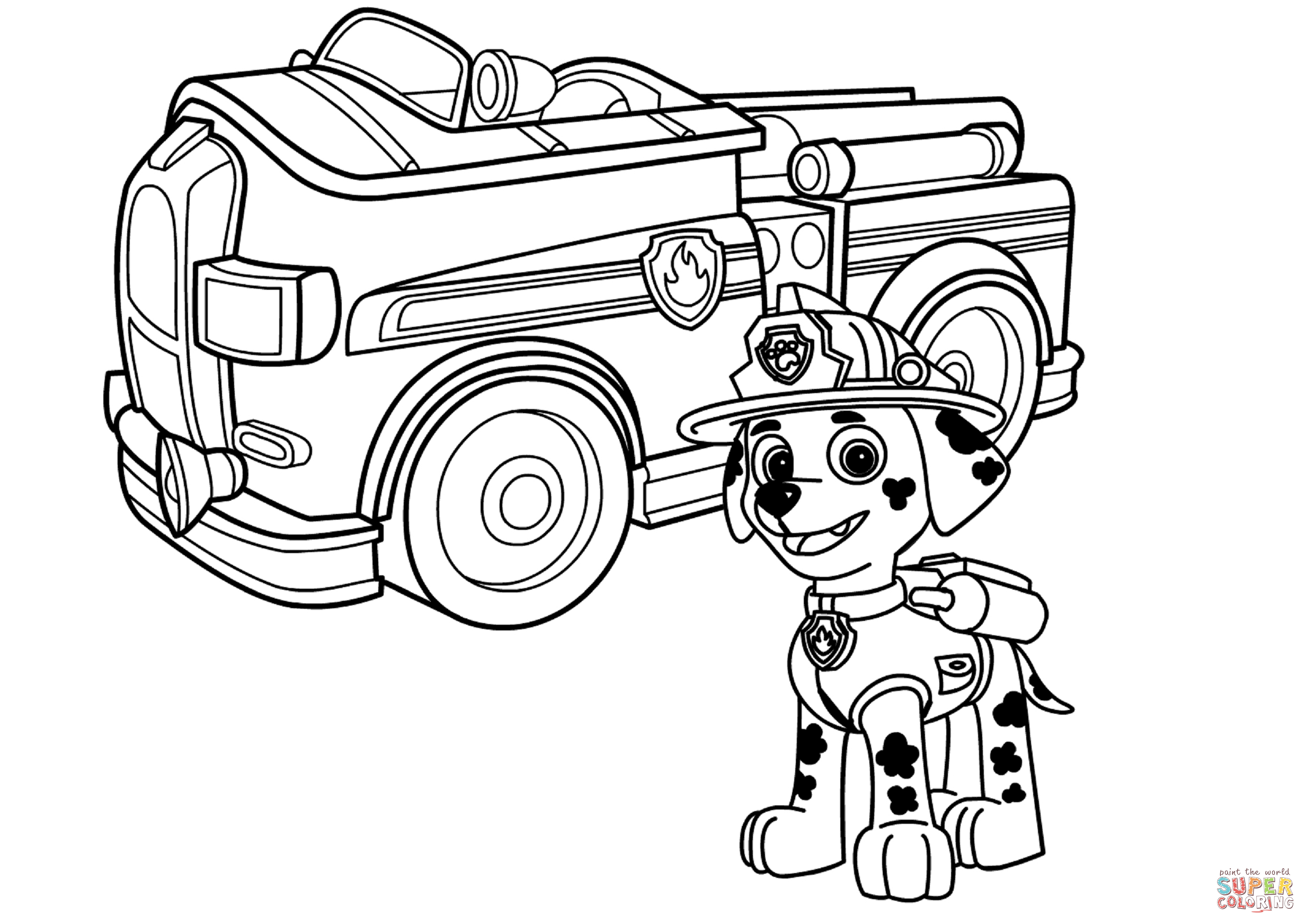 paw patrol coloring pages for kids at getdrawings