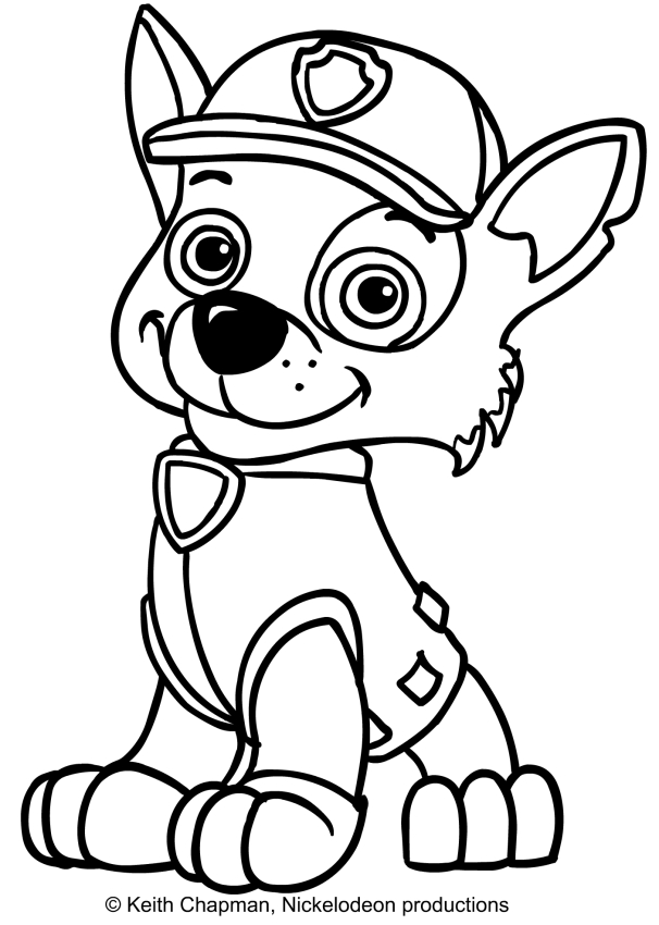 606x850 Rocky Paw Patrol Coloring Page