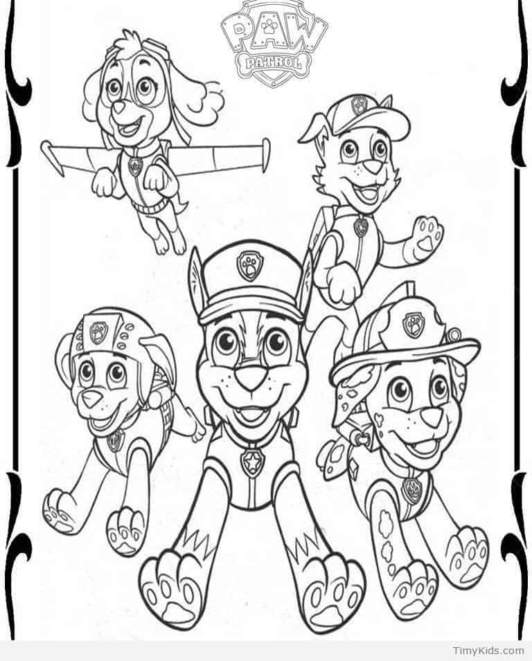 768x955 Paw Patrol Coloring Pages Free Printable Timykids
