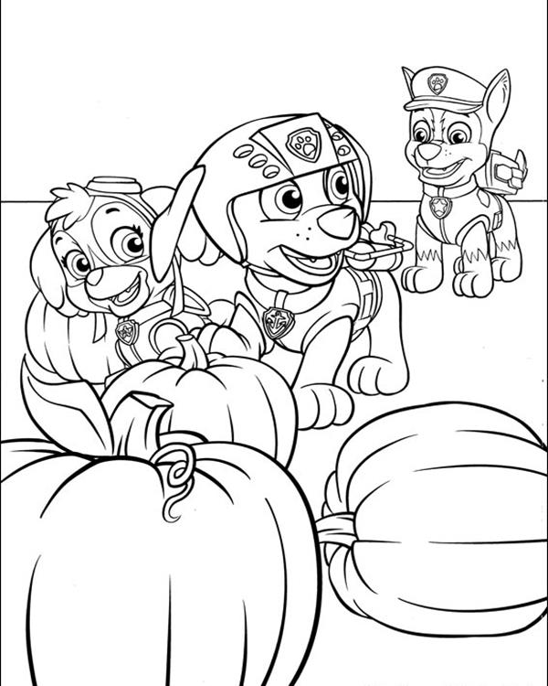 600x750 Halloween Paw Patrolers Free Coloring Page Halloween, Kids, Paw