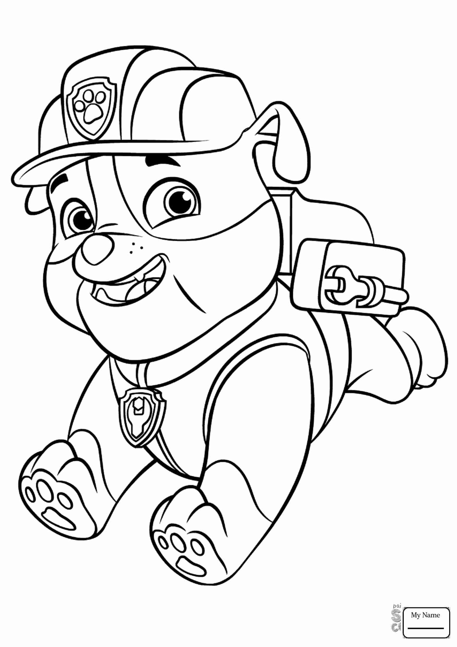 1547x2189 Paw Patrol Rubble Coloring Page Free Pages Online Beautiful