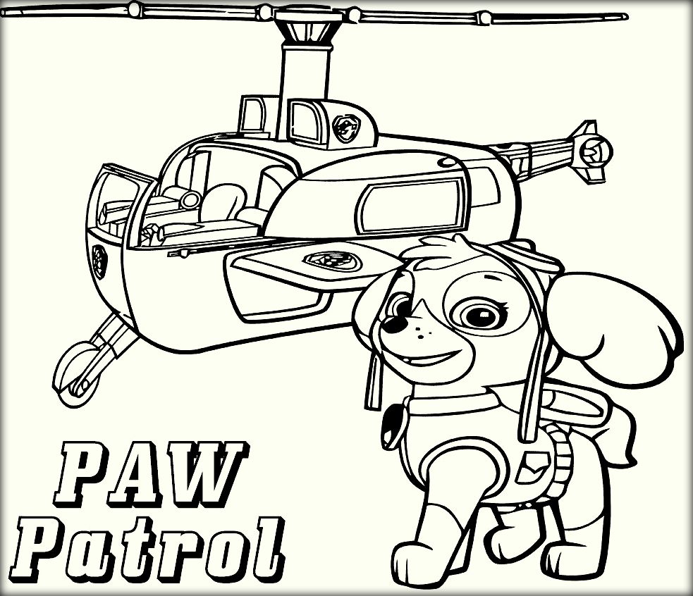 983x846 Free Nick Jr Paw Patrol Coloring Pages