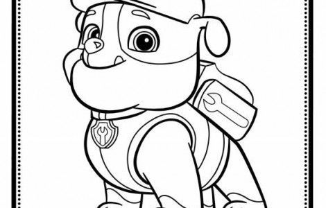 470x300 Rubble Paw Patrol Coloring Page Color Cute