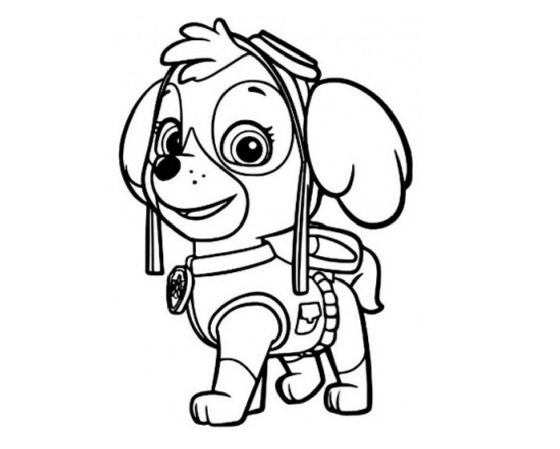 1110x890 Paw Patrol Coloring Pages Home Beautiful Skye Page