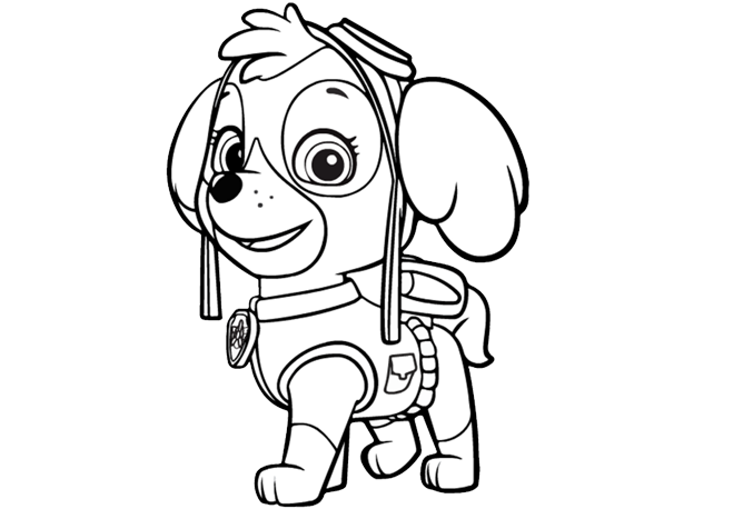 668x458 Paw Patrol Sky Coloring Page Ltbgtpaw Patrol Coloring Pages Skylt