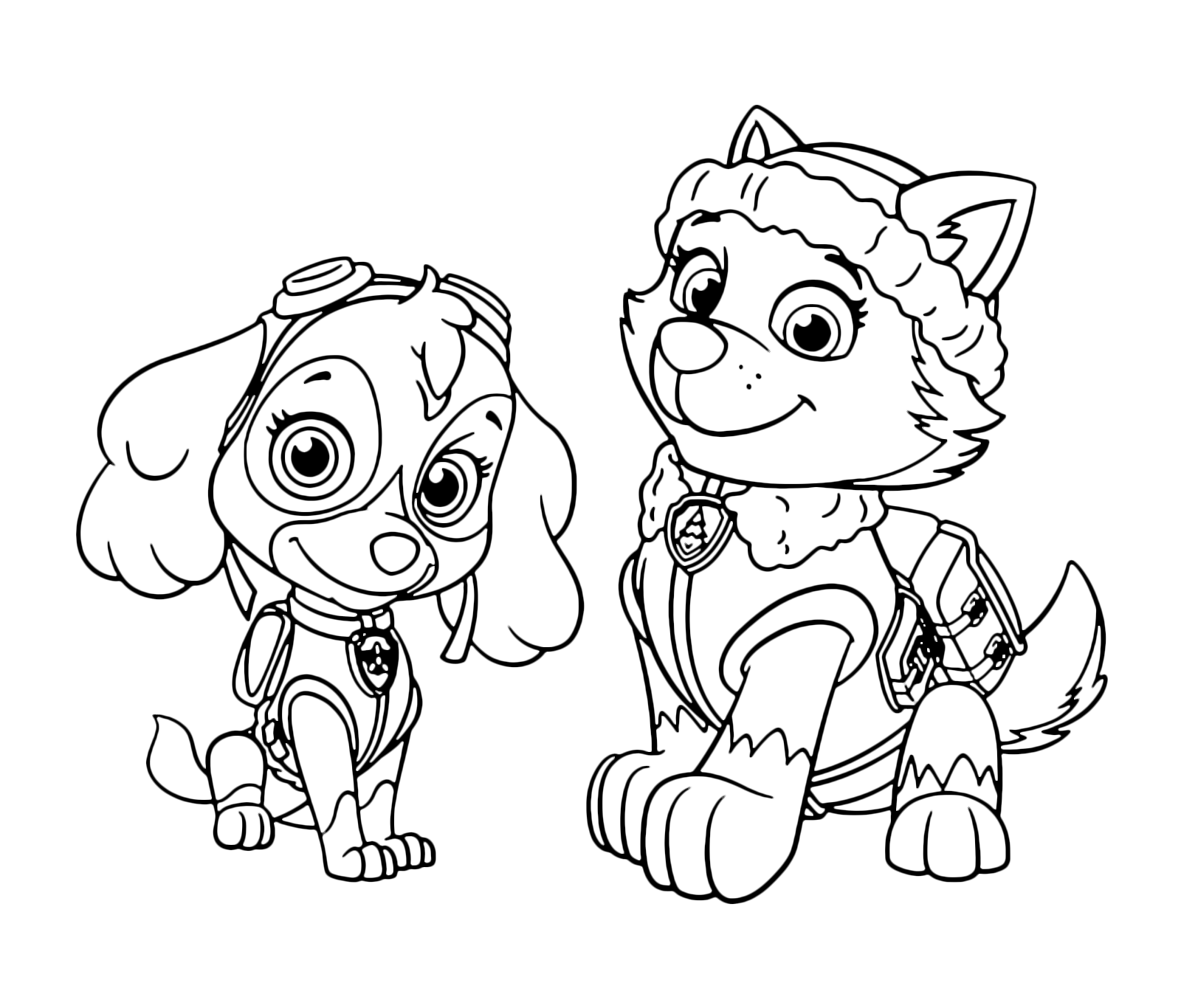 1600x1366 Sky Everest Patrol Free Coloring Page Animals, Kids, Paw Patrol