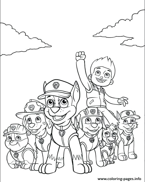600x750 Paw Patrol Coloring Sheets Printable Paw Patrol And His Powerful