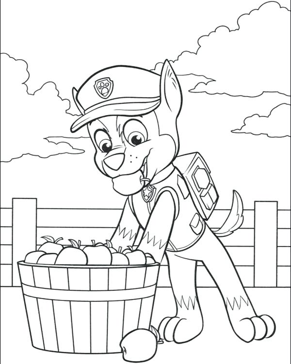 600x750 Paw Patrol Easter Coloring Pages Printable