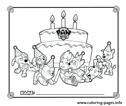 505x425 Paw Print Coloring Page Print Paw Patrol Birthday Coloring Pages