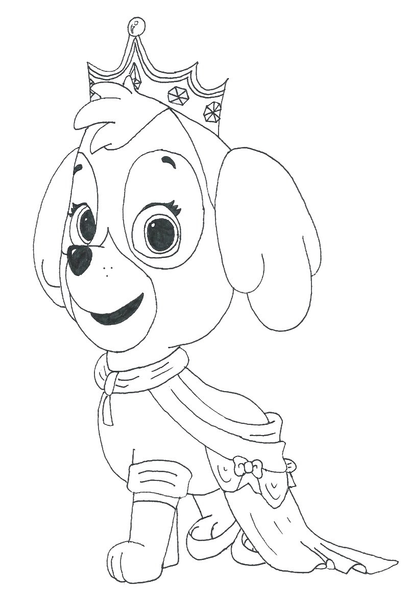 801x1200 Print Paw Patrol Everest Coloring Pages Birthday With Skye Auto