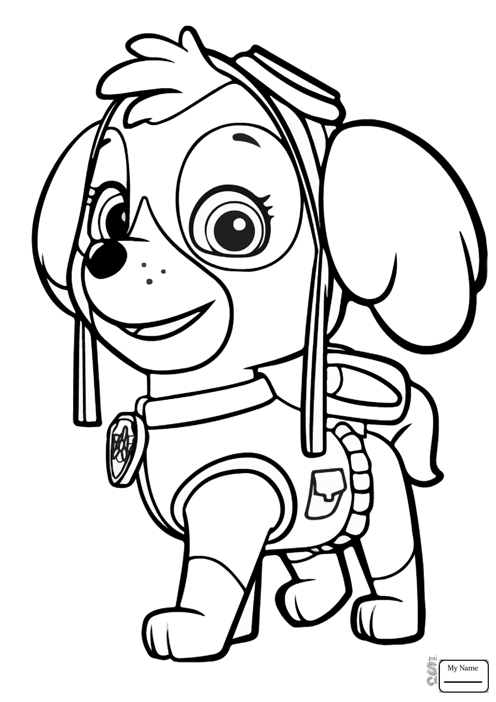 1592x2251 Sky Everest Patrol Free Coloring Page Animals Kids Paw Patrol