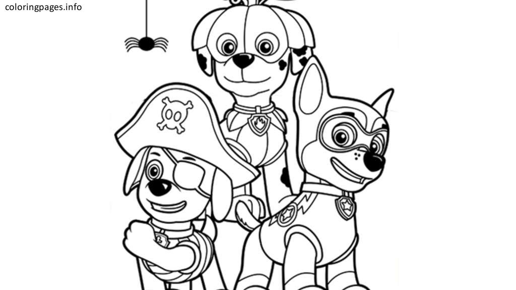 1024x576 Paw Patrol Halloween Coloring Pages Coloring Pages