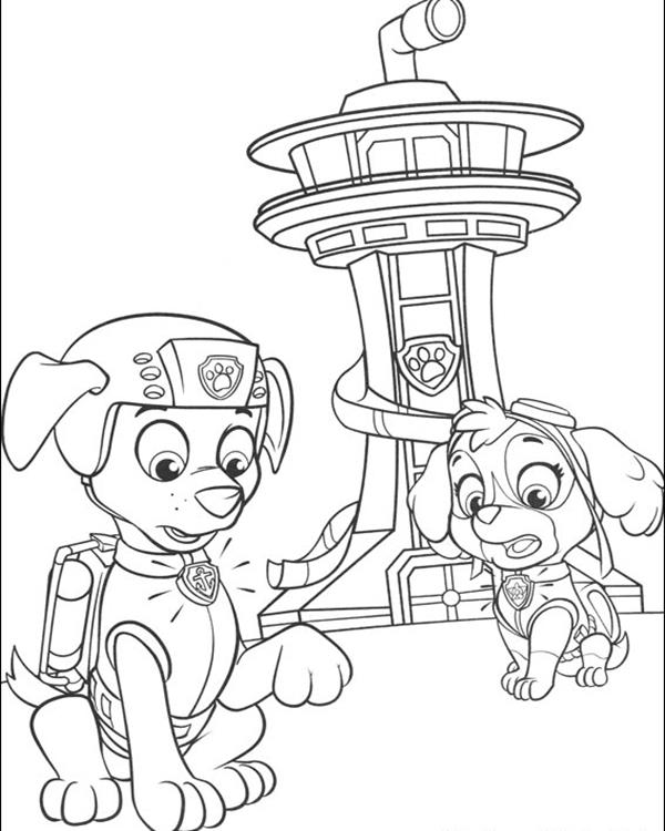 600x750 Paw Patrol Coloring Pages