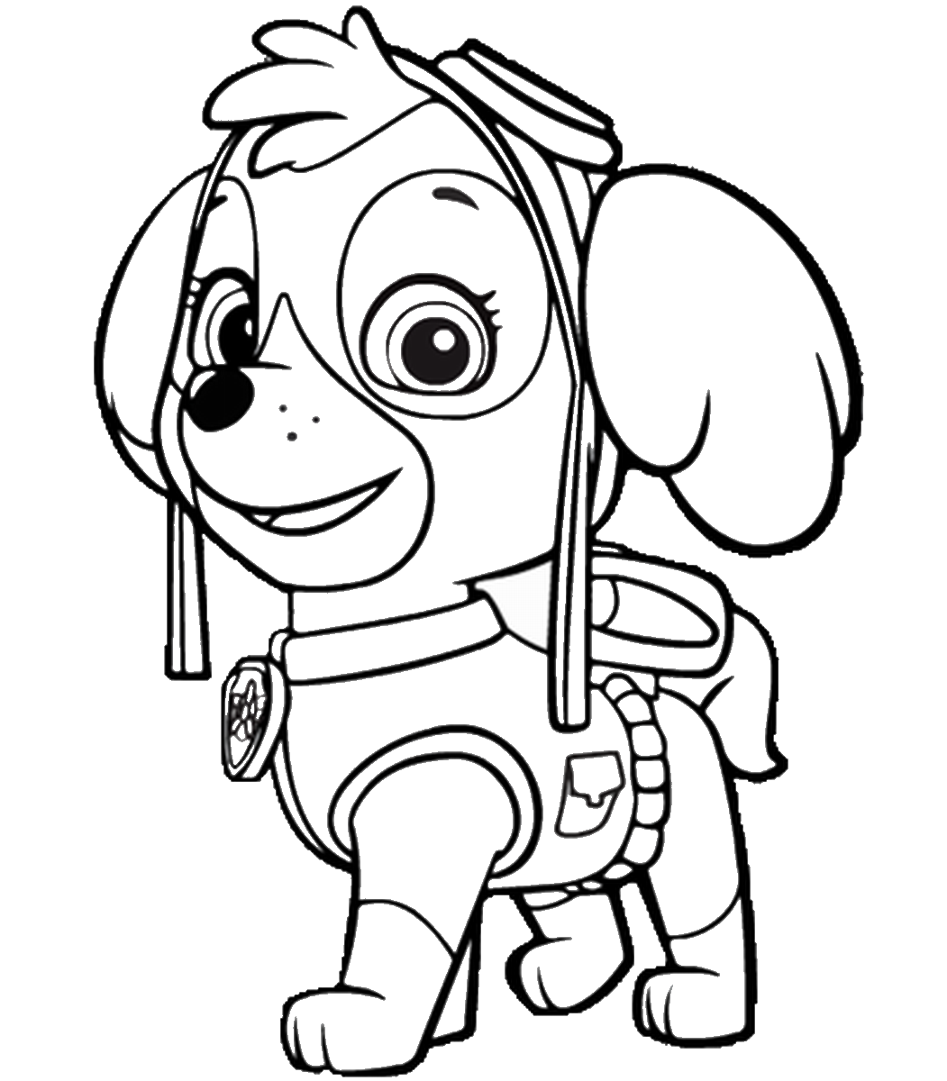 1051x1200 Paw Patrol Coloring Pages Best For Kids Within Skye