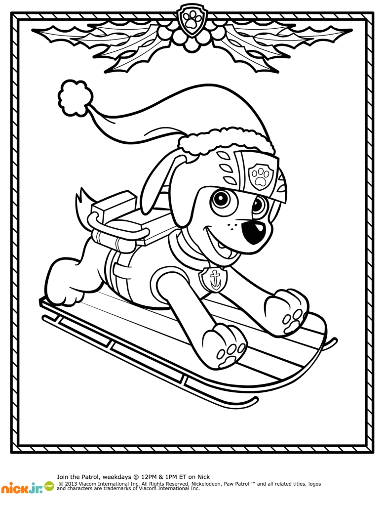780x1024 Paw Patrol Chase And Rubble Snow Pups Ad New Coloring Sheets