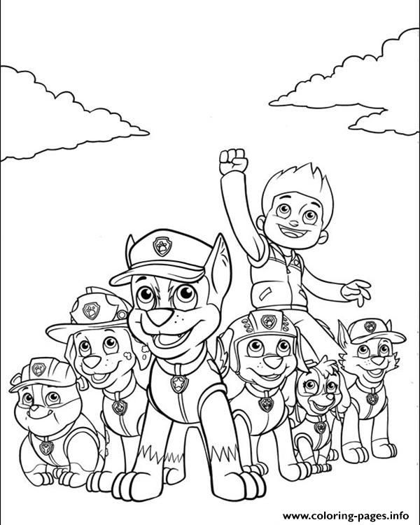 600x750 Print Paw Patrol Ryder And His Powerful Team Coloring Pages