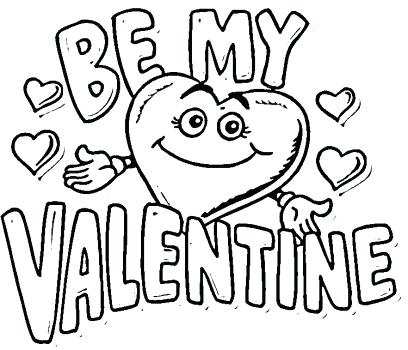 408x350 Valentines Day Coloring Pages For Preschool