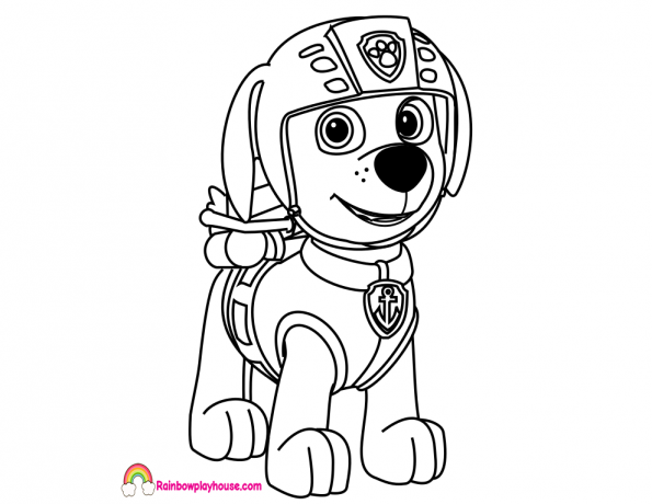 595x460 Paw Patrol Zuma Coloring Page