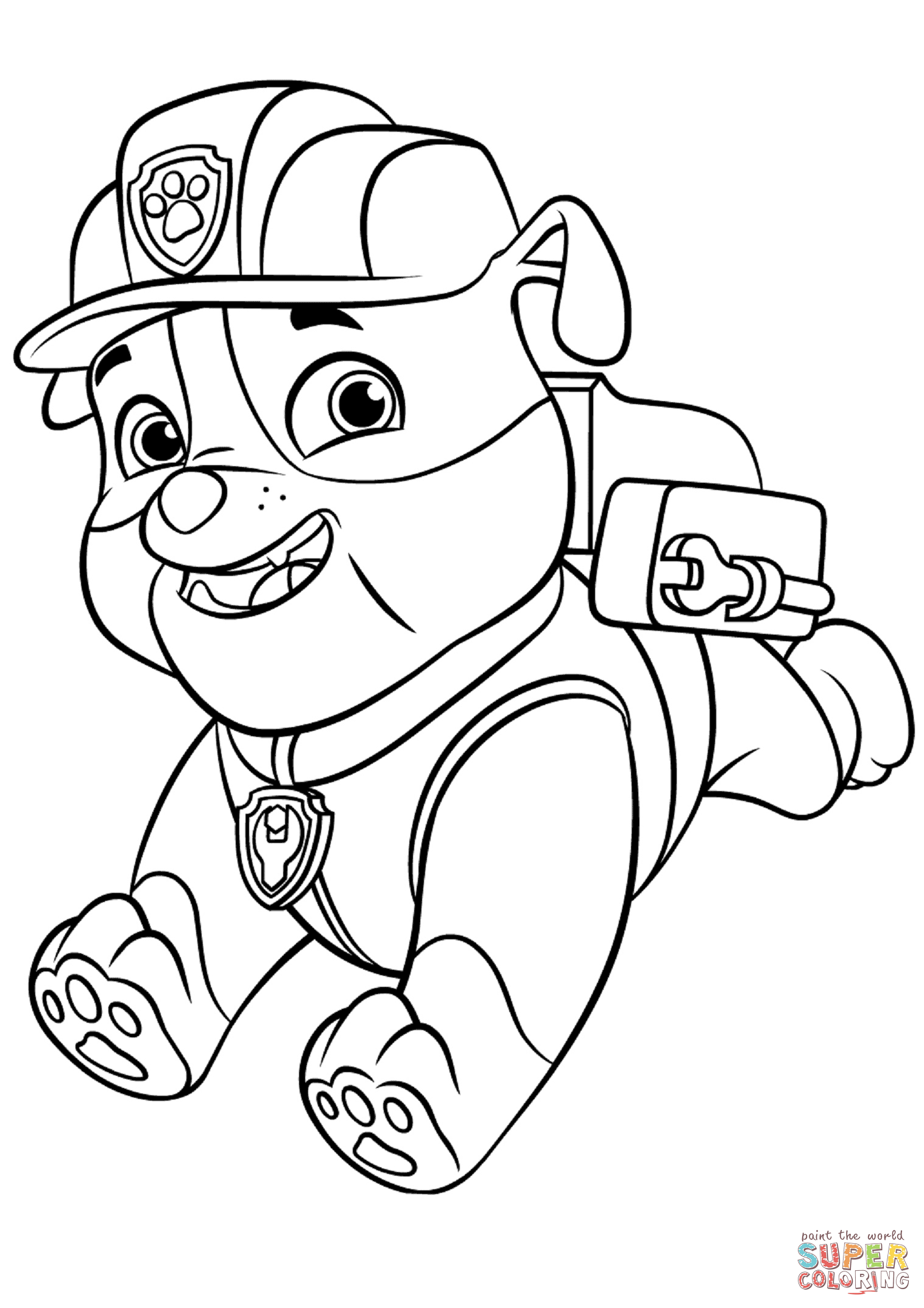 1517x2146 Rocky Paw Patrol Coloring Page