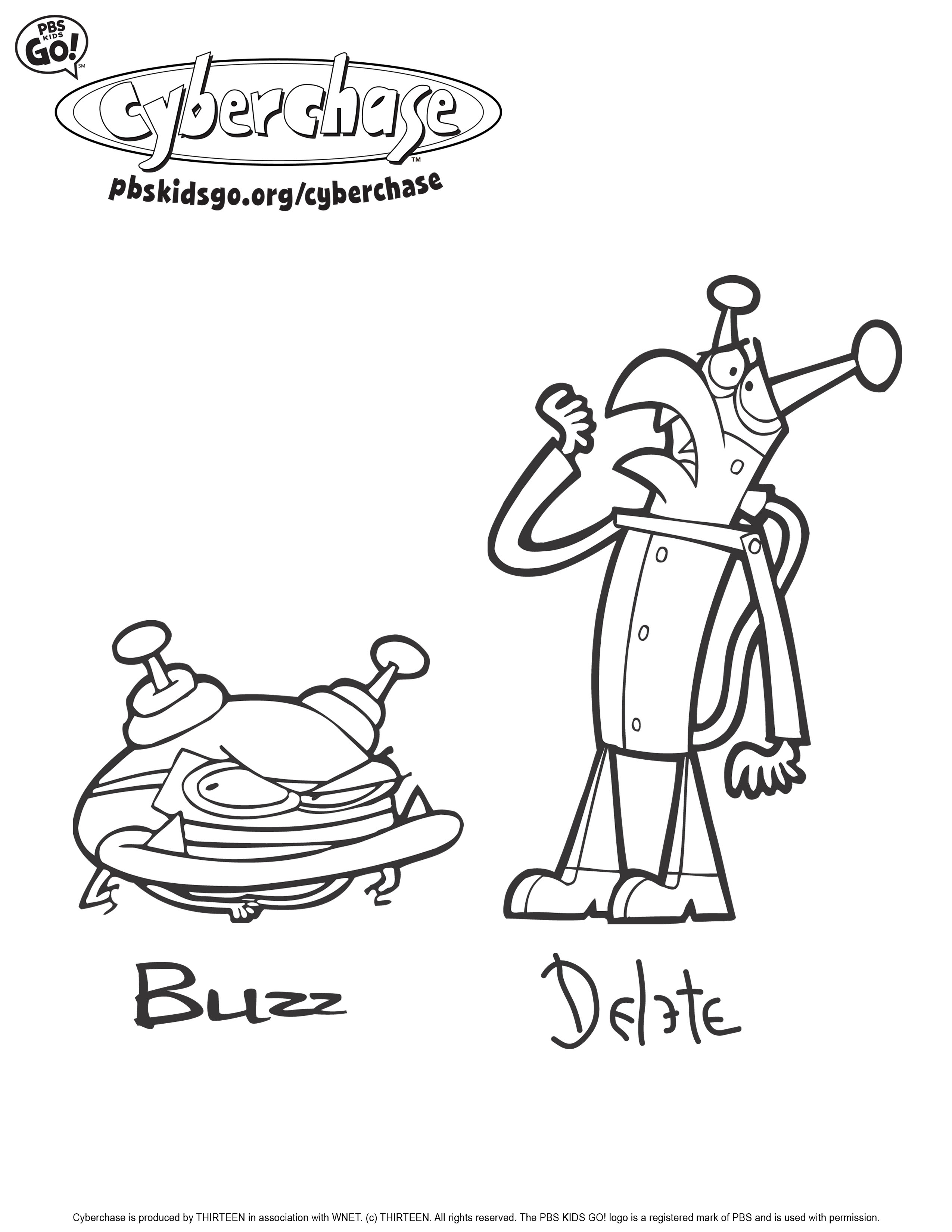 2550x3300 Cyberchase Coloring Pages Pbs Parents