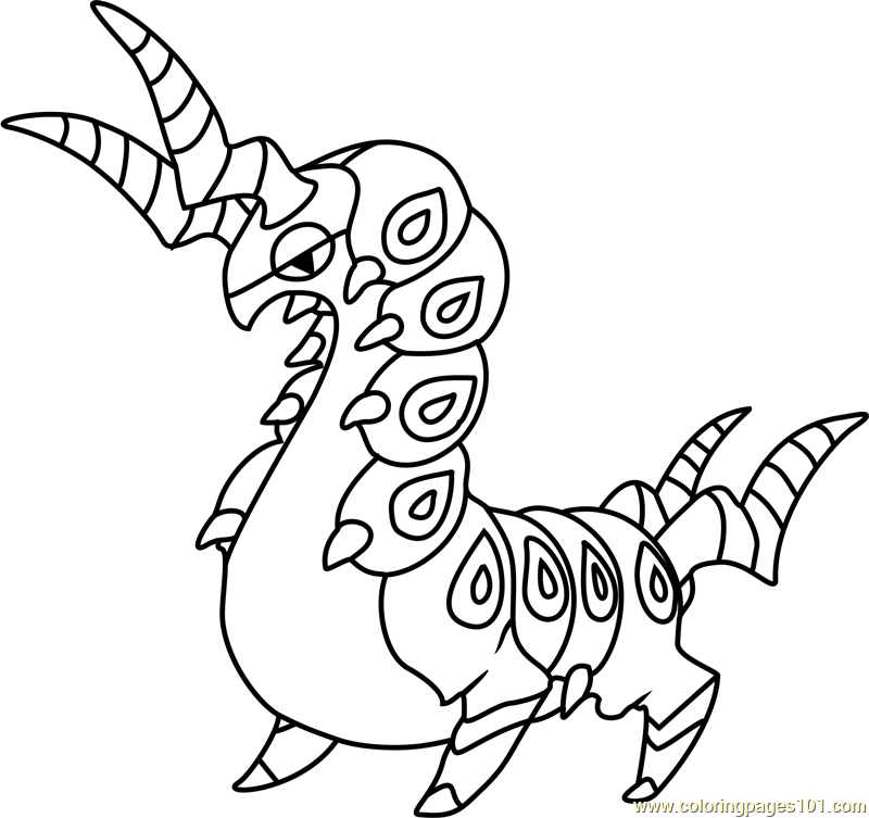 800x753 Pe Coloring Pages Scolipede Pokemon Coloring Page Free Pokmon