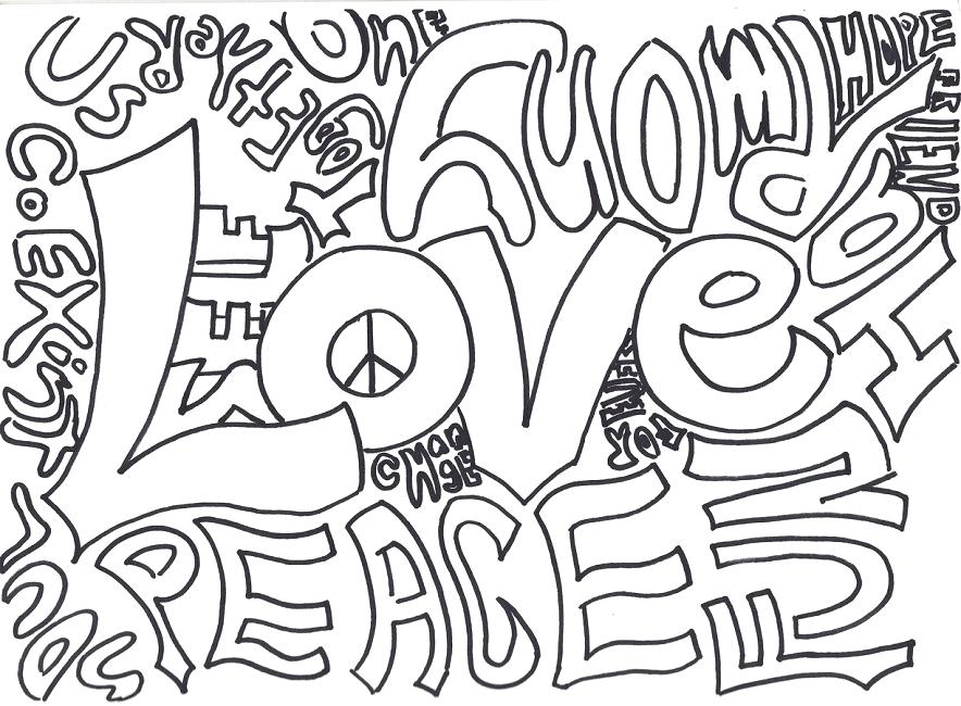 884x650 Love Coloring Pages Peace And Love Coloring Pages Free I Love You