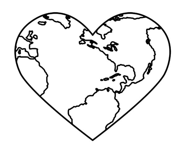 600x493 Bring Love And Peace On Earth Day Coloring Page