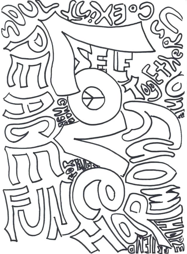640x870 Peace Love Happiness Coloring Pages