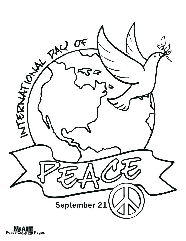 728x942 Cool Peace Coloring Page