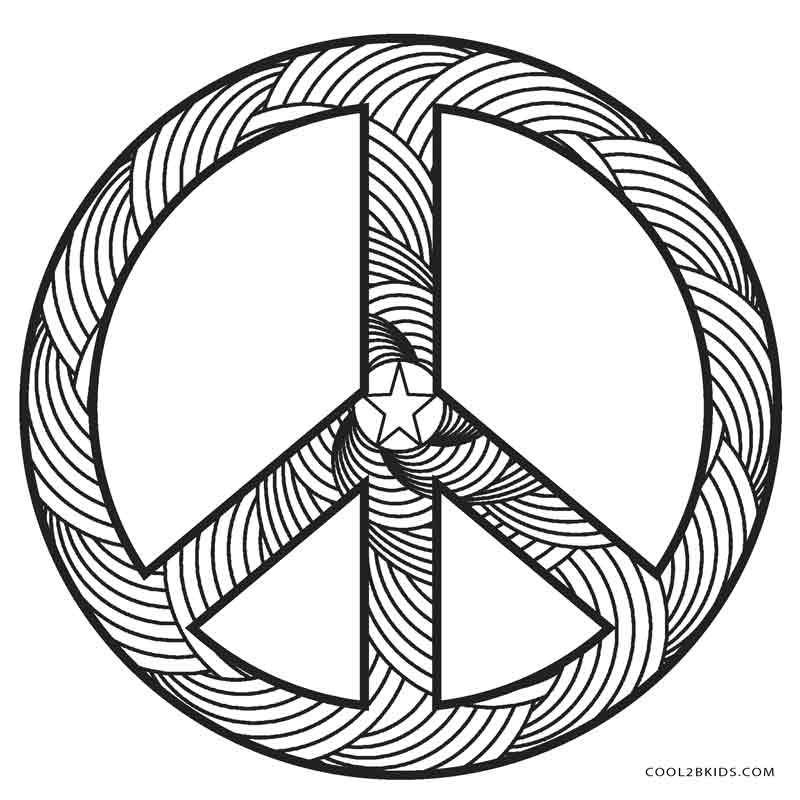 800x800 Free Printable Peace Sign Coloring Pages