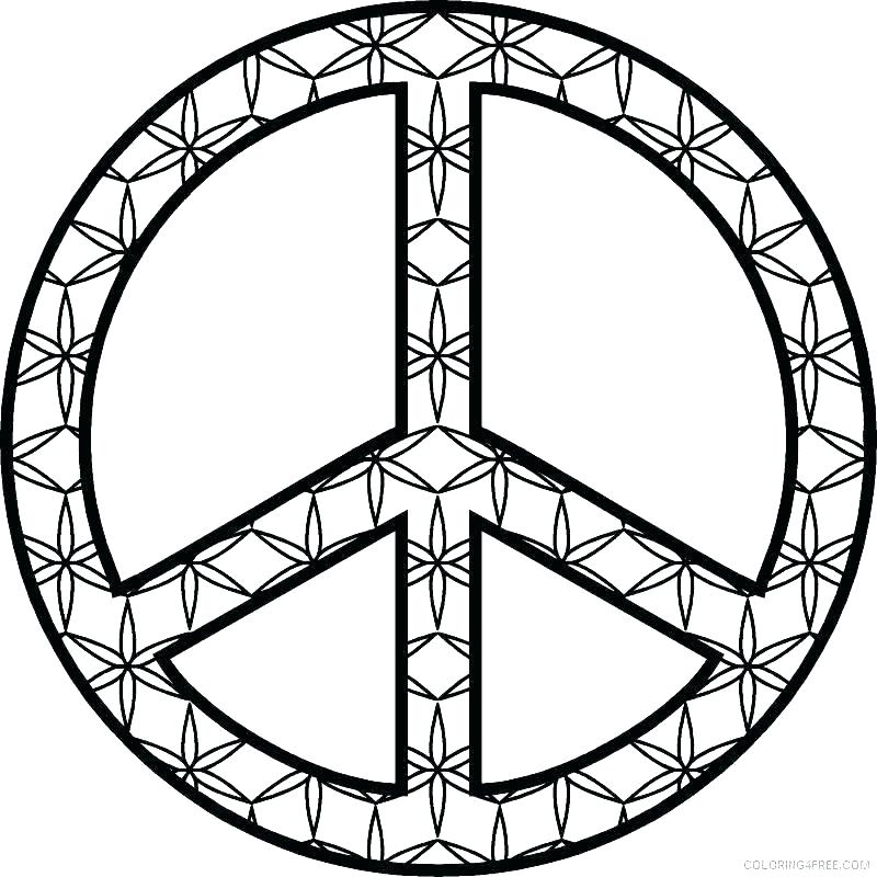 800x800 Peace Sign Coloring Pages Printable Peace Sign Coloring Pages