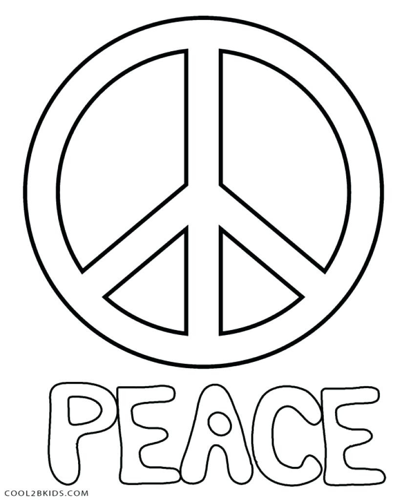 860x1024 Free Printable Peace Sign Coloring Pages Intended For Cool