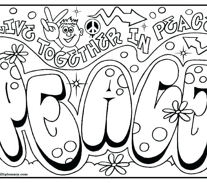 678x600 Peace Sign Coloring Pages As Well As Peace Sign Coloring Pages