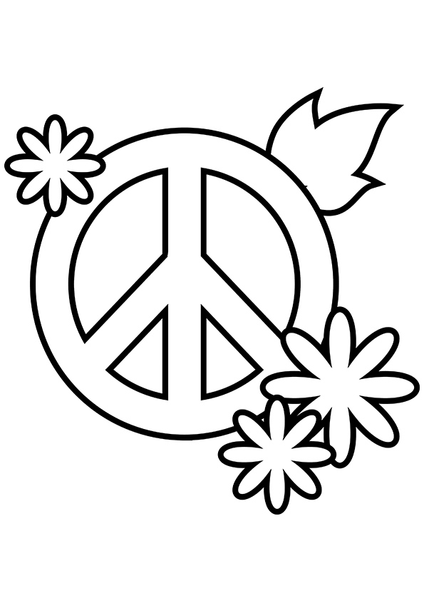 595x842 Simple And Attractive Free Printable Peace Sign Coloring Pages