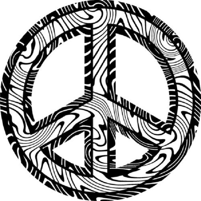 650x650 Drawn Peace Sign Coloring Picture