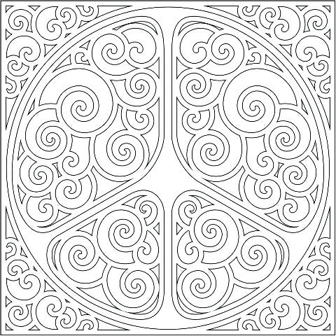 480x480 Peace Mandala Coloring Pages Stylish And Peaceful Mandala Coloring