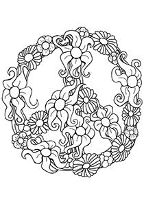 210x297 Peace Sign Coloring For Kids Adult Coloring, Owl