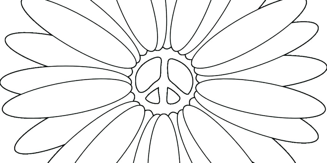 1048x524 Peace Sign Mandala Coloring Pages Page Of Signs Pin Drawn Fuhrer