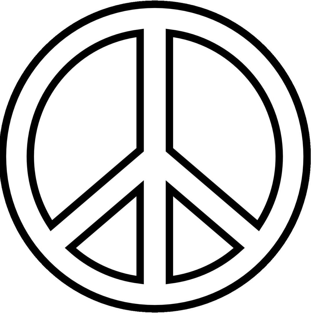 1090x1080 Pages For Girls Peace Sign