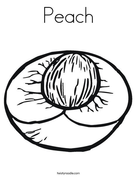 468x605 Peach Coloring Page