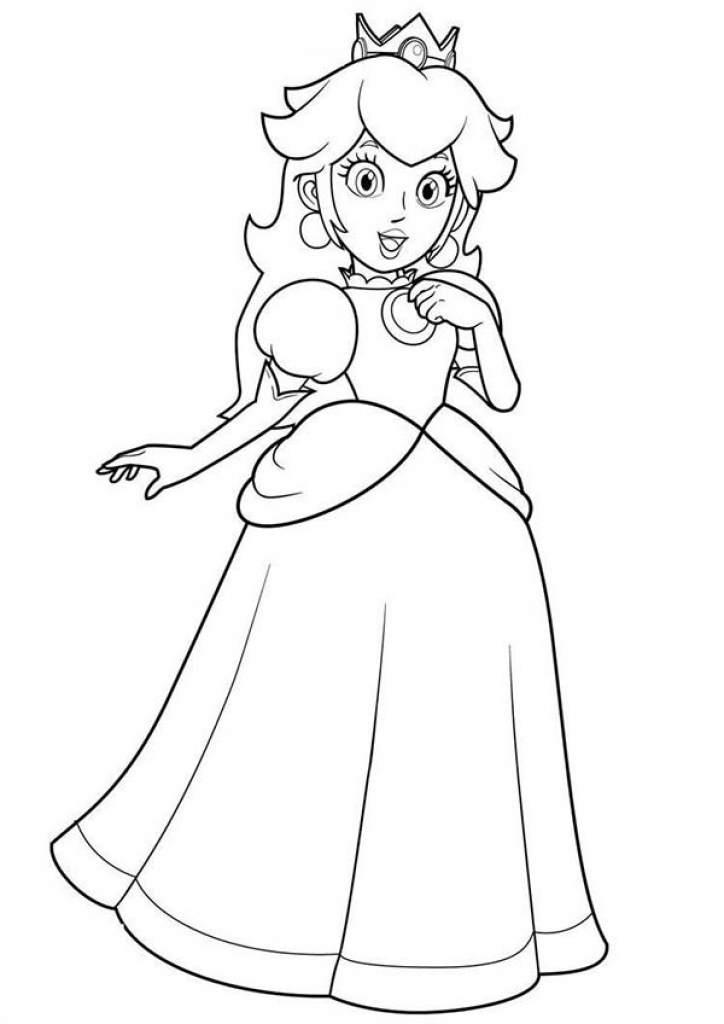 724x1024 Pleasant Design Princess Peach Coloring Pages Baby Of Mario