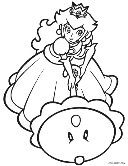 412x533 Princess Peach And Mario Coloring Pages